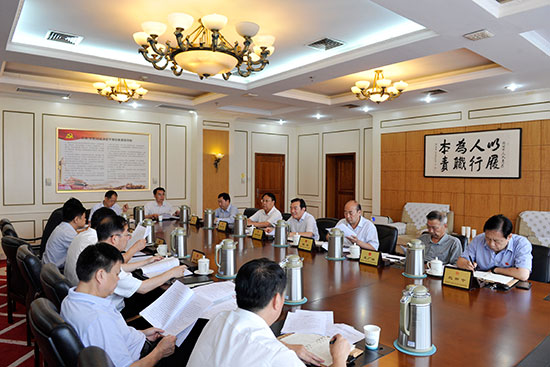 市人大常委会召开党组会议学习贯彻省委第一巡视组关于巡视郑州市的反馈意见