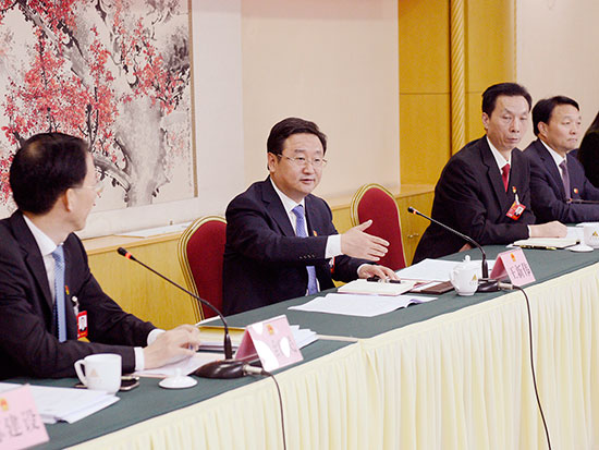 市委副书记、代市长王新伟二七代表团审议