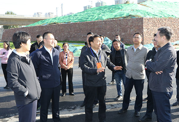 二七区人大常委会组织市区两级人大代表视察南部城区基础设施建设工作