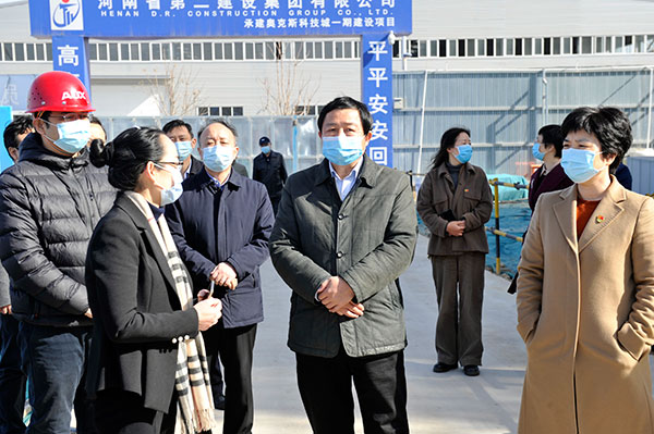 市人大常委会副主任王福松调研上街区复产复工及“三送一强”工作