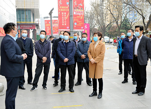 市人大副主任孙黎指导二七区“三送一强”活动