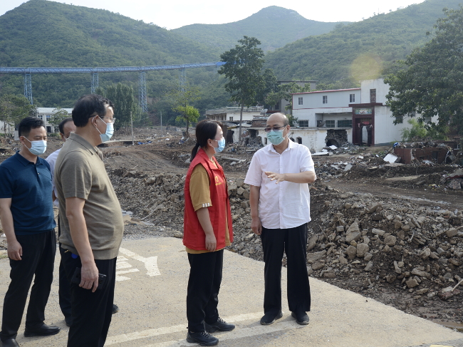 胡荃到荥阳帮扶督导坚持人民至上加快推进灾后重建