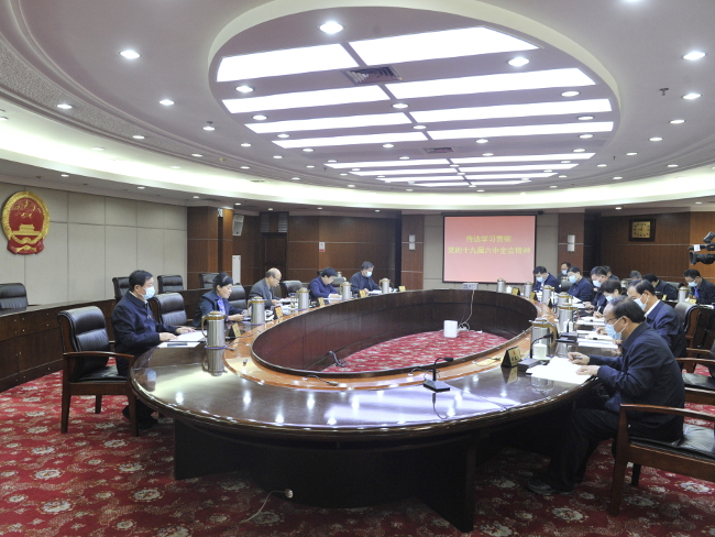 市人大常委会召开党组（扩大）会议传达学习党的十九届六中全会精神